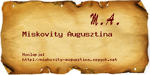 Miskovity Augusztina névjegykártya